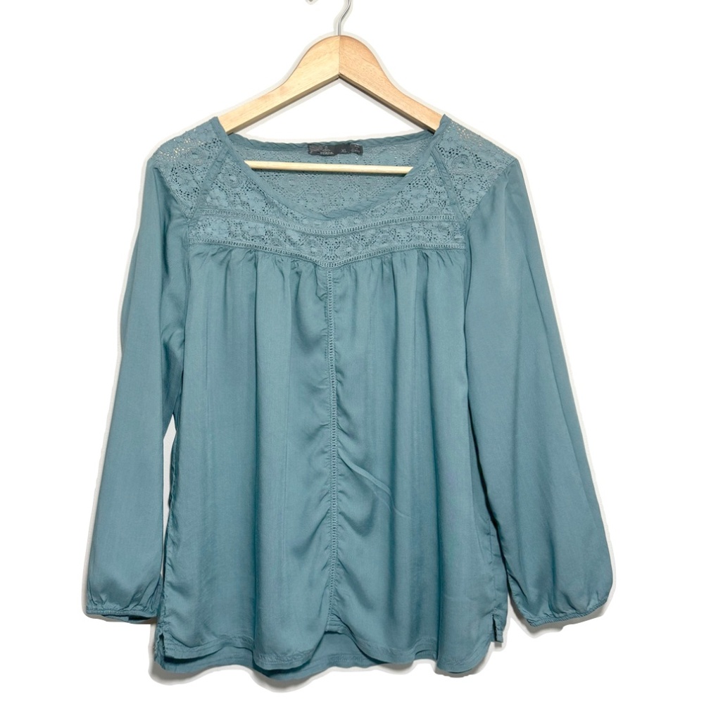 PrAna Robyn Lace Peasant Top Size XL